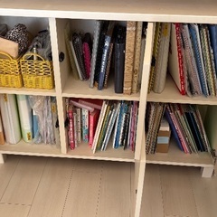 3列2段キャビネット(白木目)の画像