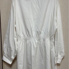 ボリュームスリーブチュニックシャツワンピースの画像