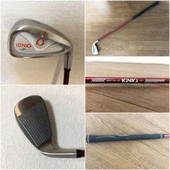 IGNIO ジュニア用ゴルフクラブ5本セット 1番ドライバー・4番ウッド・7アイアン・9アイアン・Wウェッジ　イグニオ Jr FIRES YOU UPジュニアの画像