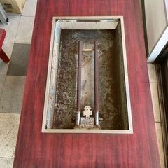 【SALE】業務用　お好み焼き鉄板付き座卓テーブル　　リサイクルショップ宮崎屋　住吉店25.11.26の画像