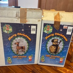 【クリスマス飾りライト】雪だるま&トナカイ2点セットの画像
