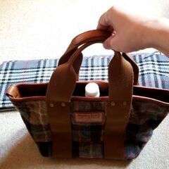 LEPSIM[サイズF]ボーダーニットとバッグ、マフラーの画像