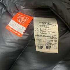 NIKE リバーシブル ダウンジャケット XL 総柄 ブラック グレー ヌプシ型の画像