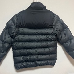 NIKE リバーシブル ダウンジャケット XL 総柄 ブラック グレー ヌプシ型の画像