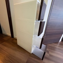 【12/1まで】4段スリムストッカー※キャスターなしの画像