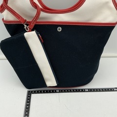キタムラ バッグ Kitamura  ポーチ付き　トリコロールカラーのオシャレBAG の画像