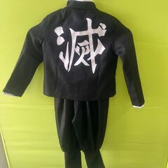 善逸　上下羽織三点　子供用コスプレ　衣装　110 鬼滅の刃　　H_111の画像
