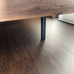 【美品】木製ベッド（アイアン脚）の画像