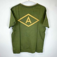 【未使用】Almond Surfboards & Design アーモンドサーフボードデザイン DIAMOND A LOGO S/S 半袖Tシャツ ロゴ M カーキ TS1904SP ユニセックスの画像