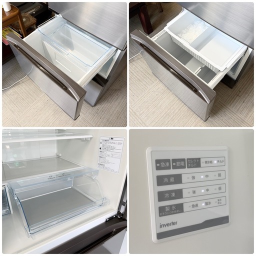 【超美品‼️】ハイセンス 2020年製 360Lノンフロン冷凍冷蔵庫 自動製氷 セレクトチルド室 シルバー♪