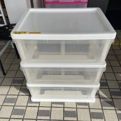 【衣類収納】【3段収納ケース】クリーニング済み【管理番号1126】五の画像