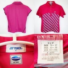 ヨネックス ワンピース 半袖 M ピンク レディース YONEX テニスウェアの画像
