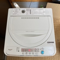 ❣️【12/31まで】期間限定価格❣️SHARP/シャープ ES-G4E7 全自動電気洗濯機 4.5kg 2019年製 通電OK 動作品 A061の画像