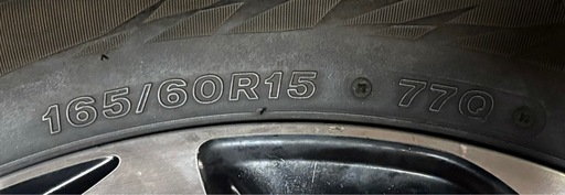 165/60R15 ホンダ純正ホイール付き ブリヂストンVRX2 タイヤホイール