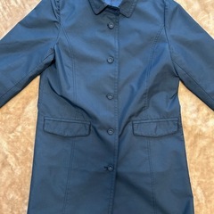 スイッチモーションswitch motionステインカラーコートスプリングコートトレンチコート冬服秋服春服ネイビー紺色青色系無地綿サイズM肩幅約40センチ身幅約45センチ袖丈約57.5センチ着丈約80.5センチレディースLADYS女性用婦人ウィメンズwomenの画像