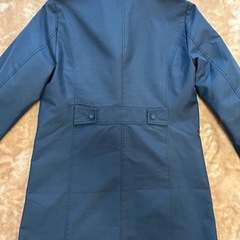 スイッチモーションswitch motionステインカラーコートスプリングコートトレンチコート冬服秋服春服ネイビー紺色青色系無地綿サイズM肩幅約40センチ身幅約45センチ袖丈約57.5センチ着丈約80.5センチレディースLADYS女性用婦人ウィメンズwomenの画像