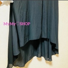 (( 美品 ))胸元クロス・フレア・アシメントリー・ロングワンピースの画像