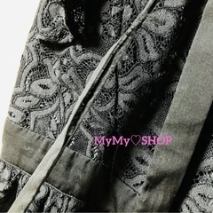 (( 美品 ))総レース・レースラッフル・ロングワンピ・膝丈ワンピースの画像