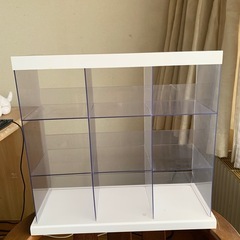 レトロ 展示用スケルトンクリアーアクリルケース9口42x16.5x39cmの画像