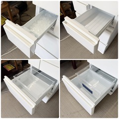 【超美品‼️】パナソニック 2021年製 406Lノンフロン冷凍冷蔵庫 自動製氷 ナノイー 微凍結パーシャル ハーモニーホワイト♪の画像