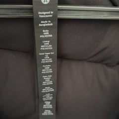 ほぼ新品ルルレモンのメンズダウンジャケット黒の画像