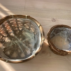 フラワーアレンジメント用カゴ（大小２個セット）の画像