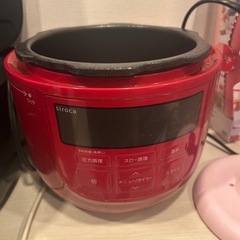 シロカ　2L電気圧力鍋［コンパクト2Lモデル/1台6役（スロー調理付き）] SP-D131 レッドの画像