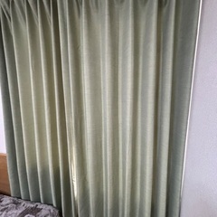 ニトリのダブルベッド 洗濯機 冷蔵庫 カーテン ガス台 照明器具3個 食器などの画像