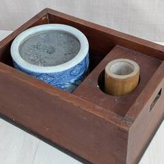 -煙草盆 検索:茶道具 火皿 煙草 煙管 幅32 奥行22 高さ18㌢位の画像