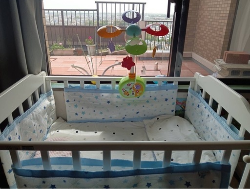 ベビーベッド一式+メリー