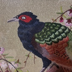 刺繍でできた絵画の画像