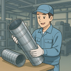 💨冷暖房ダクトの製造オペレーター
