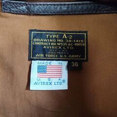 AVIREX アヴィレックス A-2 USA製の画像