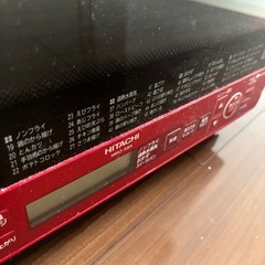 ジャンク品　HITACHI MRO-502 赤色 電子レンジの画像