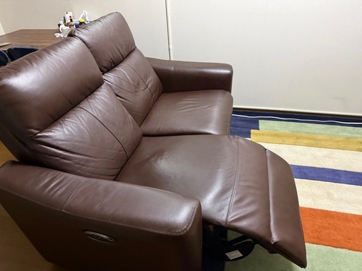 ◎ニトリ電動ソファー 合皮ブラウン 