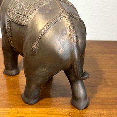 希少 レア 真鍮製 約4.1kg 象 ゾウ 置物 アンティーク ヴィンテージの画像