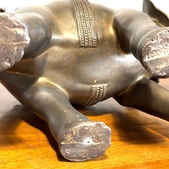 希少 レア 真鍮製 約4.1kg 象 ゾウ 置物 アンティーク ヴィンテージの画像