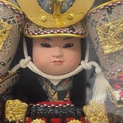 ★手渡しのみ 無料　端午の節句 五月人形 兜 ガラスケース入り 日本人形 子供大将  (k9861-N554)の画像