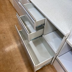 【来店いただける方限定】レンジボード スライド2枚扉【トレファク摂津店】の画像