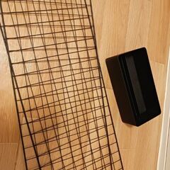 【美品3点セット】メタルなティッシュケースとシェルフ？2枚組【黒が好きな人】の画像