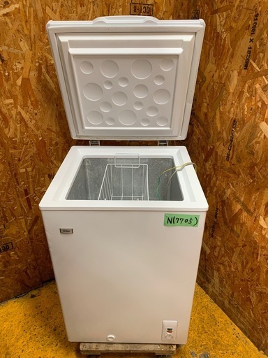N(7705) ハイアール ノンフロン電気冷凍庫 冷凍ストッカー 上開き JF-NC103F-1 103L W570D565H885 