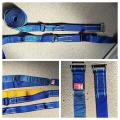 【引取限定】PPループベルト 6.0m 角カン付ベルト 2本セット 簡単脱着 持ち手用ベルト DTW-60Yの画像