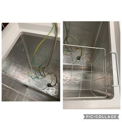 N(7705) ハイアール ノンフロン電気冷凍庫 冷凍ストッカー 上開き JF-NC103F-1 103L W570D565H885 店舗用 家庭用 直接引き取り歓迎 大阪の画像