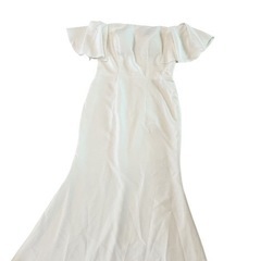 新品未使用　Fiveen ウエディングドレス 白 ロング オフショルダー結婚式 前撮りの画像