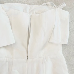 新品未使用　Fiveen ウエディングドレス 白 ロング オフショルダー結婚式 前撮りの画像