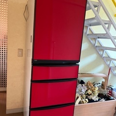 特注品　冷蔵庫　赤　2001年式の画像