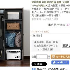 室内用物置 (木製、高さ162cm 幅83cm 奥行41cm 65kg)の画像