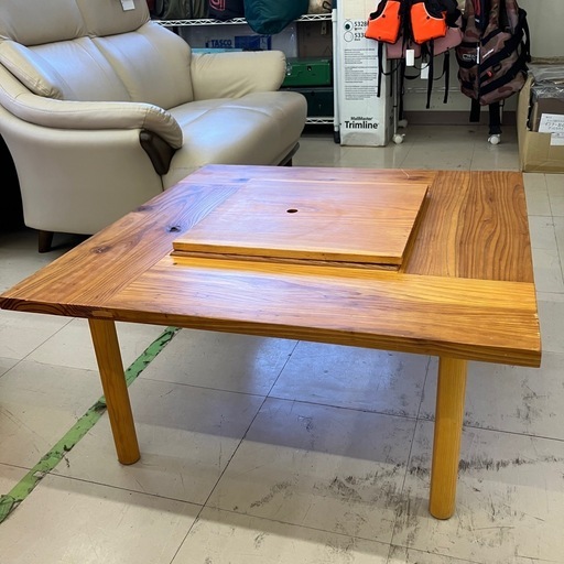 中古品　昭和レトロ　パイン材使用　囲炉裏付きローテーブル　幅76cm 公田店 2026年最新】Yahoo!オークション -囲炉裏テーブル(アンティーク 