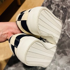 美品　UNIQLO marimekko スリッポン ボーダー柄 ホワイト ネイビー　ユニクロ　ユニセックス　メンズ　レディースの画像