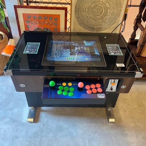 動作品 卓上ゲーム機 アーケードゲーム機 レストアハーフ筐体 インベーダー ストリートファイター KOF ぷよぷよ など　3285種類搭載 2014年製